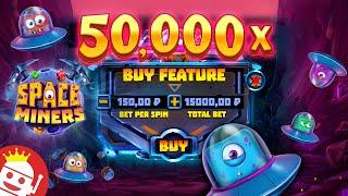 WTF!  50,000X MAX WIN ON SPACE MINERS!  HOLY MOLY!