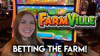 Betting The Farm on Mighty Cash Farmville Slot Machine! Both BONUSES!