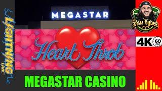 My 1st Trip to NEW MegaStar Casino! Lightning Link Heart Throb MAJOR Chase