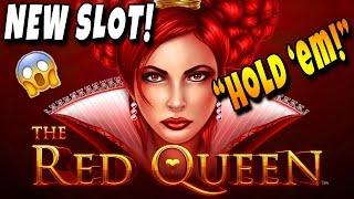NEW SLOT!! FIRST ATTEMPT THE RED QUEEN SLOT MACHINE BONUS by Aristocrat
