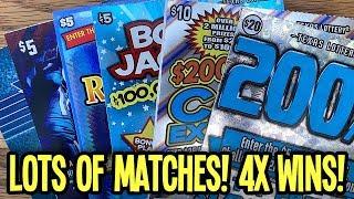 **4X WINS!** AGAIN? $20 200X, Cowboys, Houston Texans  + MORE!  TEXAS LOTTERY Scratch Off Tickets