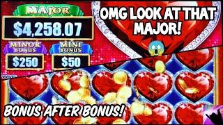 Fullscreen Hearts on Lock It Link Nightlife! Chasing a $4000 Major Jackpot at 4 am at Borgata