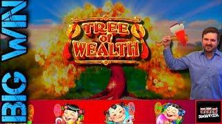 BIG WINS!!! LIVE PLAY on Tree of Wealth Slot Machine with Bonuses