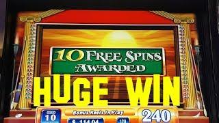 SURACI Live Play with BONUS and HUGE WIN at 5 cent denom $6.00 bet Slot Machine