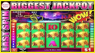 WE HAD $14 LEFT & HIT THE BIGGEST JACKPOT ON MY LAST SPIN CHINA SHORES SLOT MACHINE