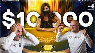 $10,000 on Online Blackjack - Stream Highlights - INSANE
