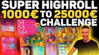 €1,000 TO €100,000 CHALLENGE - FIRST MILESTONE?! - SUPER HIGHROLL SLOTS & LIVE GAMES | ATTEMPT #7