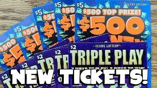 NEW TICKET WINS!!  5X $500 Frenzy + 5X Triple Play!  TEXAS LOTTERY Scratch Off Tickets
