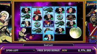 FLASH GORDON Video Slot Casino Game with a GALACTIC BATTLE FREE SPIN  BONUS