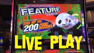 Ultra Stack Panda live play max bet $2.50 ARUZE Slot Machine