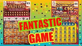 FANTASTIC GAME.& WINS...£5-£10-£20-£50.CARD..GOLDFEVER..JOLLY 7s...DOUBLE MATCH SCARTCHCARDS
