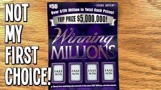 **$50 TICKET WIN!** $50 Winning Millions  TEXAS LOTTERY Scratch Off Ticket