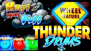 HUFF N' MORE PUFF & THUNDER DRUM Live Play with Featured Bonuses!
