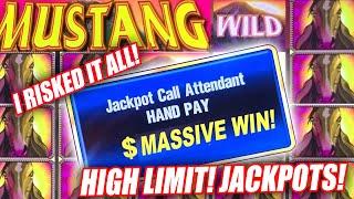 WATCH ME PLAY MUSTANG SLOT MACHINE JACKPOT IN HIGH LIMIT ROOM - BETTING $40 PER SPIN!