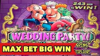 ️WEDDING PARTY MAX BET BIG WIN️ BOMBAY OLD SCHOOL Slot Machine Bonus Win
