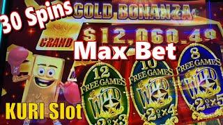 SLOT MAX BET 30 SPINS !  MAX 30 Season 2 #3GOLD BONANZA  Slot (ARISTOCRAT)MAX BET栗スロ