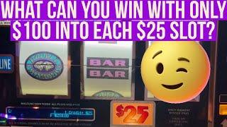 Playing The WHOLE Bank Of $25 Slots, And Then Doing It All Over AGAIN! Deja-Vu?