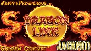 HIGH LIMIT Dragon Link Happy & Prosperous & Golden Century HANDPAY JACKPOT  $50 Bonus Round Slot