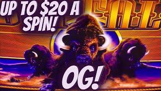 $500into HIGH LIMIT BUFFALO SLOT MACHINE UP TO $20 SPINS!