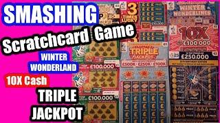 Scratchcards.Winter Wonderland..VIP..Triple Jackpot£250,000 Blue.️10X Cash3 Times Lucky