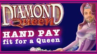 HAND PAY fit for a Queen!  HIGH LIMIT Diamond Queen  Slot Machine Pokies in Las Vegas