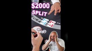 $2,000 on 88 SPLIT Blackjack - Strategy #shorts