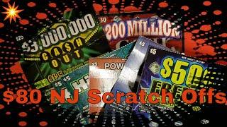 $80 Worth  New Jersey Lottery Scratch Offs