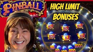 High Limit Pinball Bonuses & Wild Wild Nugget Re-triggers!