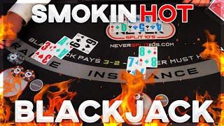 $20,000 Cold Blackjack Shoe TURNS SMOKIN' HOT