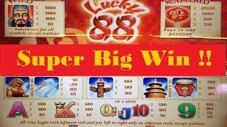 Super Big WinAristocrat Lucky 88 Slot Machine Max Bet $3 Bonus!!