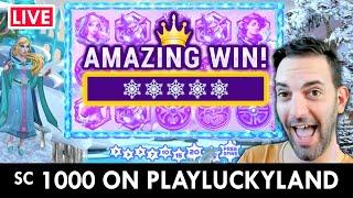 LIVE 1,000 SC Slots Action  PlayLuckyLand Social Casino    #AD