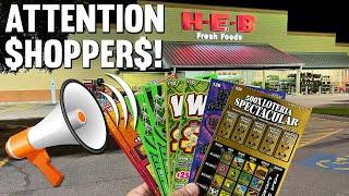 Attention ALL SHOPPERS  BIG $00's from H-E-B Grocery!  TEXAS LOTTERY Scratch Offs