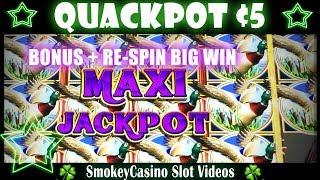 Quackpot Slot Bonus and Re-spin Feature Big Win - Ainsworth