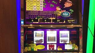 VGT Slots Mr Money Bags .50 $12.50 Per Spin Red Screen Winner. Choctaw Casino, Durant, OK.