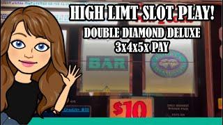 High Limit Live Slot Machine Play  DOUBLE DIAMOND & 3X4X5X PAY! Horseshoe, Bossier City, LA