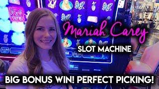BIG WIN! NEW Mariah Carey Slot Machine! Back 2 Back PERFECT Picking BONUSES! WOW!!