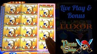 ( Sponsored Video) Live Play & Bonuses WMS - Pirate Ship   @ Luxor,  LV 2160p