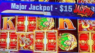 I PICKED THE MAJOR JACKPOT! $88 BETS!  5 TREASURES SLOT MACHINE WIN!  HIGH LIMIT BIG JACKPOT!