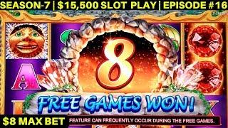 Volcanic Rock Fire Slot Machine $8 Max Bet Bonus | SEASON-7 | EPISODE #16