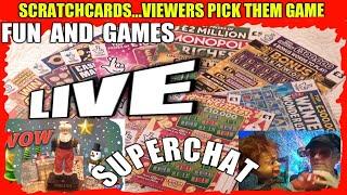 £46 worth of SCRATCHCARDS  VIEWERS  PICK THE CARDS..GAME ...."L I V E"......TAKE YOUR PICK.....