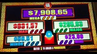 BIG FAT WIN on NEW YEAR FESTIVAL ~ 5 Dragons GRAND ~ Lightning Link and more slot machine wins!