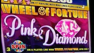 Pink Diamond Wheel of Fortune - live play w/ nice bonus - Slot Machine Bonus