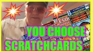 SCRATCHCARDS... SCRATCHCARDS VIEWERS CAN PICK SCRATCHCARDS......TAKE YOUR PICK