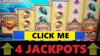 MUST SEE! 4 JACKPOT HAND PAYS on Wild Shootout + Zeus III - High Limit Slot Machines!