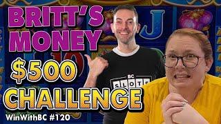 $500 of Britt’s  Challenge.  Spinning To Double Up A Win!