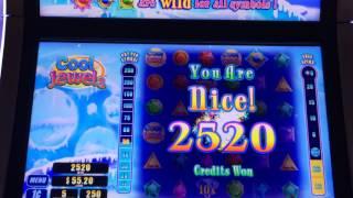 LIVE PLAY on Cool Jewels Slot Machine with Bonus and Big Win!!!