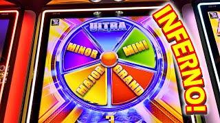 DOUBLE GENIUS ON MONEYBALL INFERNO!!!! * UPPING THE BET!!! - Las Vegas Casino Slot Machine Bonus Win