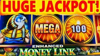 MEGA JACKPOT HANDPAY! Money Link slot machine jackpot win with more slot bonus wins!
