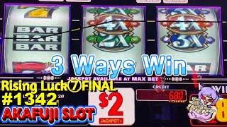 Rising Luck⑦FINAL 2 Jackpots Handpay 4x3x2x Jackpot Plus Slot, Triple Strike Slot Casino 赤富士スロット  完