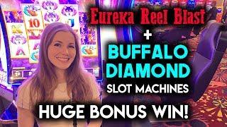 HUGE BONUS WIN! BUFFALO DIAMOND! Slot Machine!